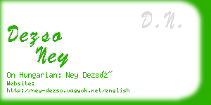 dezso ney business card